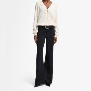 7 For All Mankind Luxe Performance Knit Flare Modern Dojo Size 32